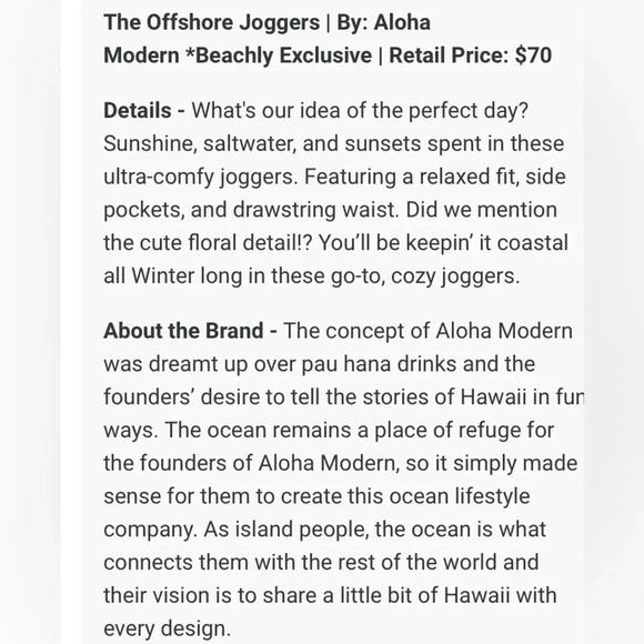 Aloha  Modern Offshore Joggers - Picture 8 of 8